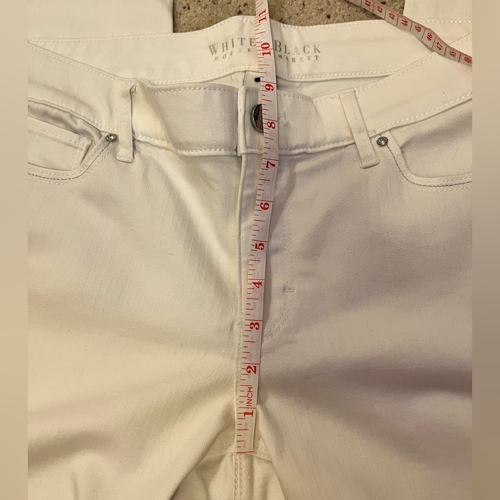 White House Black Market White Slim Stretch Jean/Rolled Crop Size 6 - Picture 8 of 12